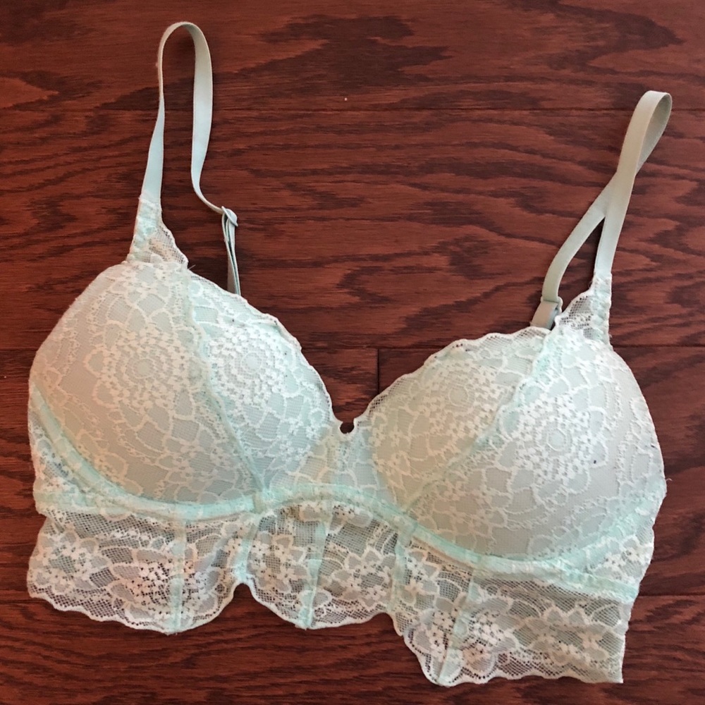 Mint Blue Victoria’s Secret Lace Bralette